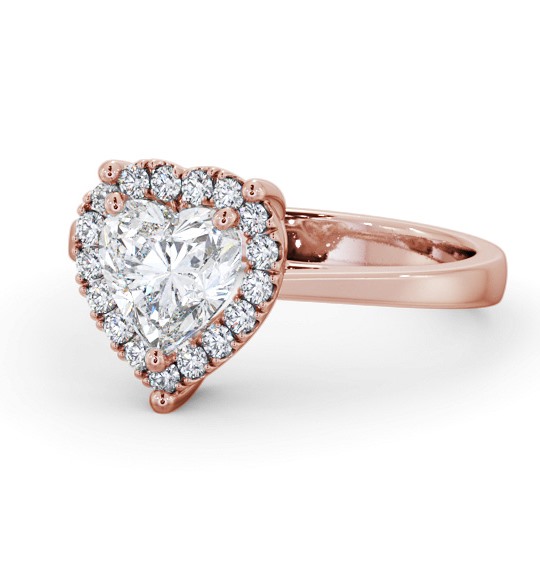  Halo Heart Diamond Engagement Ring 18K Rose Gold - Aintree ENHE15_RG_THUMB2 