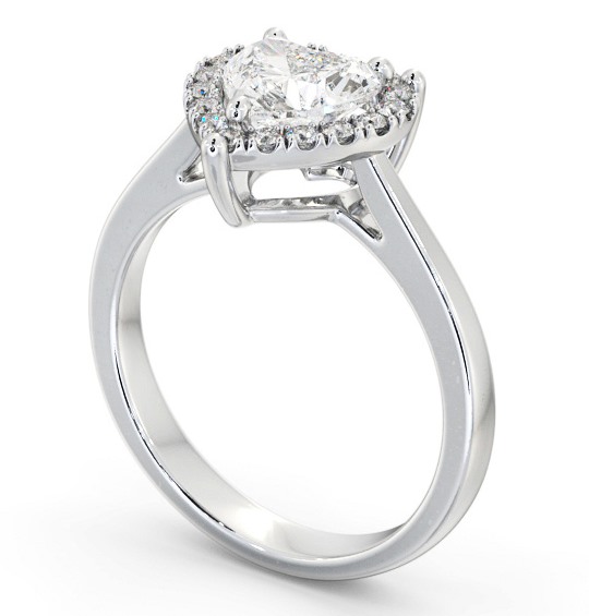 Halo Heart Diamond Cluster Engagement Ring 18K White Gold ENHE15_WG_THUMB1 
