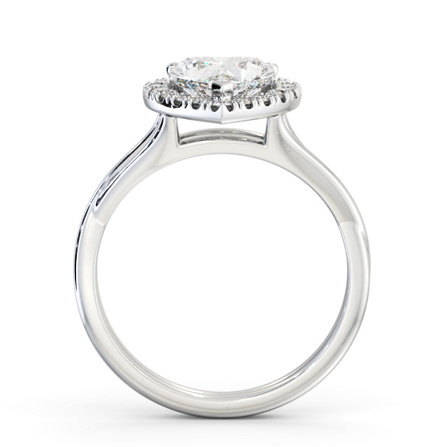 Halo Heart Diamond Engagement Ring Palladium - Gorile ENHE16_WG_UP