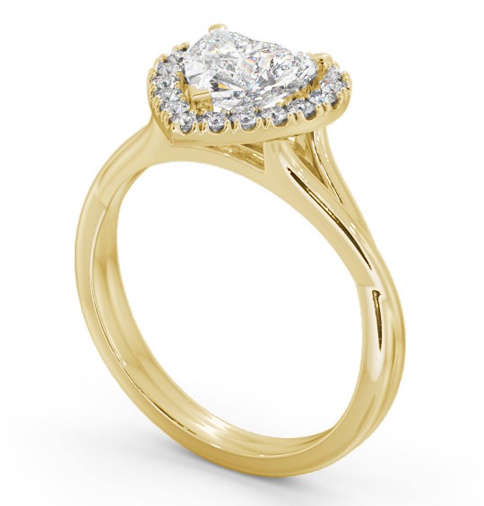  Halo Heart Diamond Engagement Ring 18K Yellow Gold - Gorile ENHE16_YG_THUMB1 
