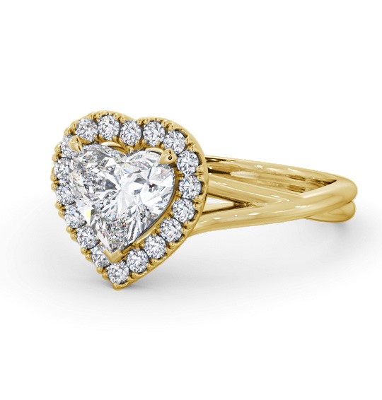  Halo Heart Diamond Engagement Ring 9K Yellow Gold - Gorile ENHE16_YG_THUMB2 