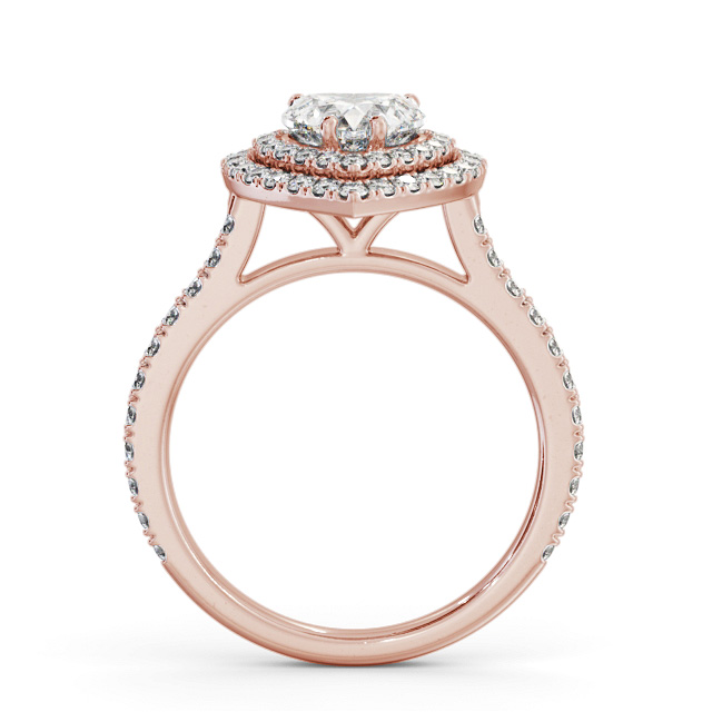 Halo Heart Diamond Engagement Ring 9K Rose Gold - Libanus ENHE17_RG_UP