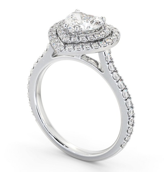 Halo Heart Diamond Engagement Ring 9K White Gold - Libanus ENHE17_WG_THUMB1