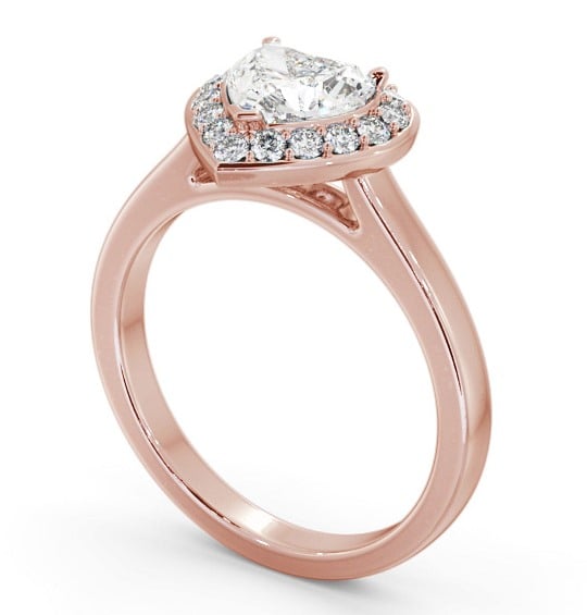  Halo Heart Diamond Engagement Ring 18K Rose Gold - Gorsey ENHE18_RG_THUMB1 