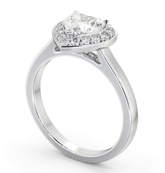 Halo Heart Diamond Engagement Ring 9K White Gold - Gorsey ENHE18_WG_THUMB1