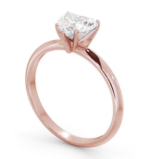 Heart Diamond Engagement Ring 18K Rose Gold Solitaire - Ilton ENHE19_RG_THUMB1