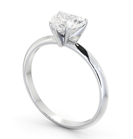 Heart Diamond Engagement Ring Palladium Solitaire - Ilton ENHE19_WG_THUMB1