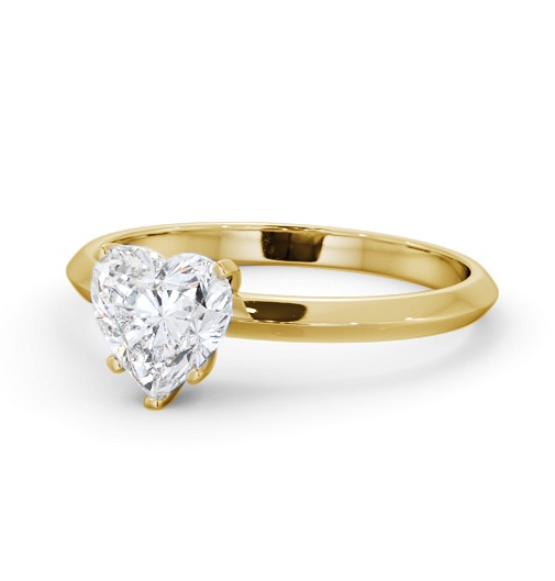  Heart Diamond Engagement Ring 18K Yellow Gold Solitaire - Ilton ENHE19_YG_THUMB2 