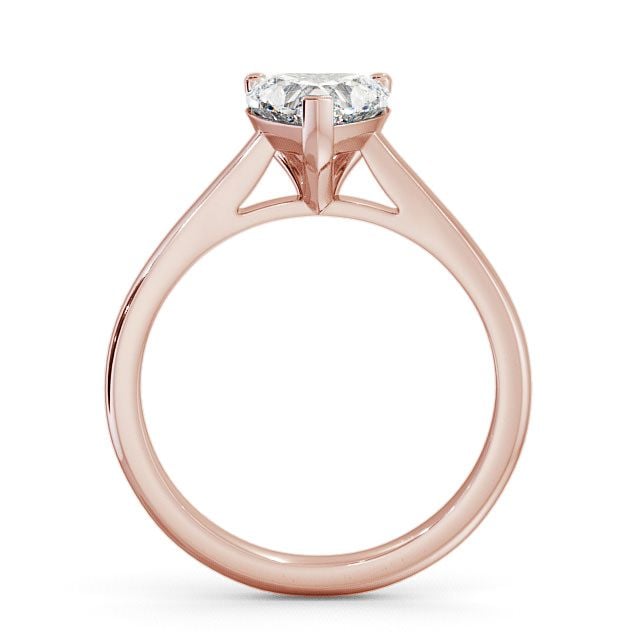 Heart Diamond Engagement Ring 18K Rose Gold Solitaire - Alma ENHE1_RG_UP