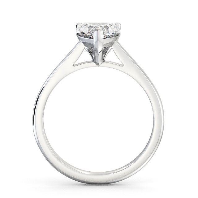 Heart Diamond Engagement Ring Platinum Solitaire - Alma ENHE1_WG_UP