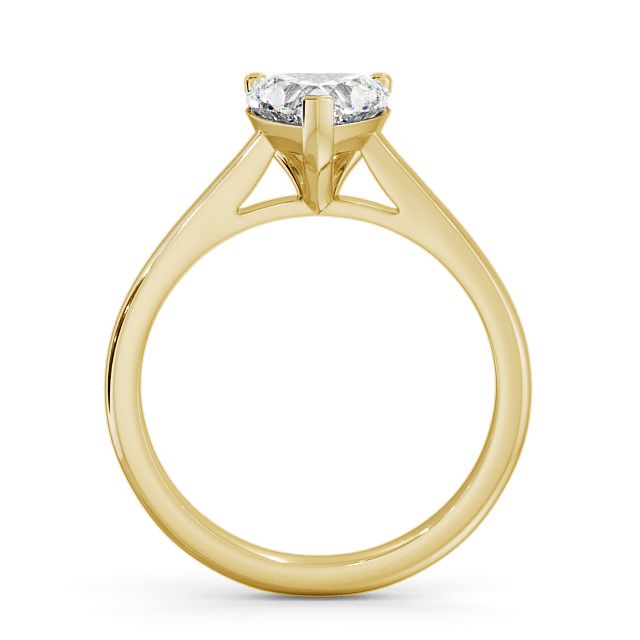 Heart Diamond Engagement Ring 9K Yellow Gold Solitaire - Alma ENHE1_YG_UP