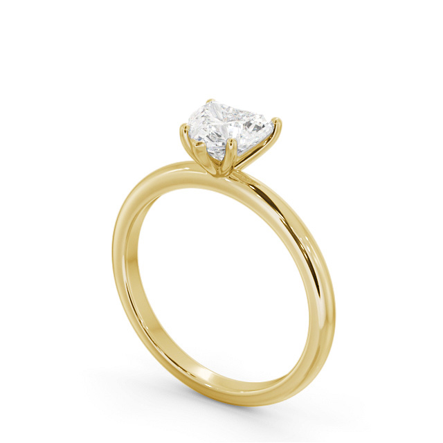 Heart Diamond Engagement Ring 9K Yellow Gold Solitaire - Addinston ENHE20_YG_SIDE