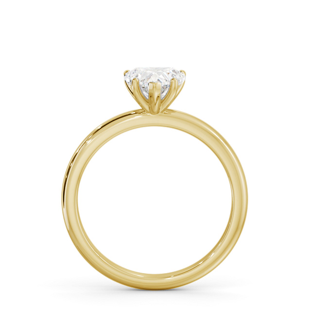 Heart Diamond Engagement Ring 9K Yellow Gold Solitaire - Addinston ENHE20_YG_UP