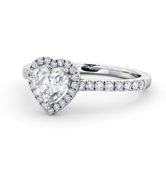 Halo Heart Diamond Classic Engagement Ring 9K White Gold ENHE21_WG_THUMB2 