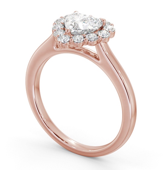 Halo Heart Diamond Elegant Style Engagement Ring 18K Rose Gold ENHE22_RG_THUMB1 