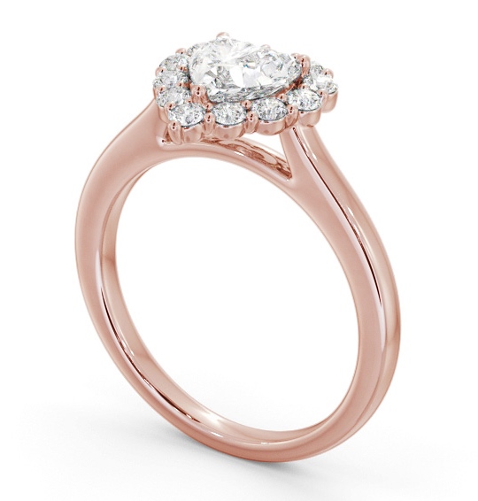 Halo Heart Diamond Elegant Style Engagement Ring 9K Rose Gold ENHE22_RG_THUMB1