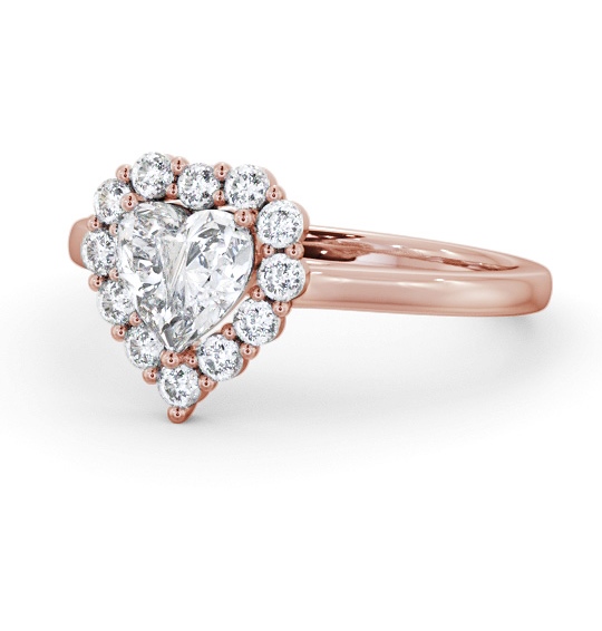 Halo Heart Diamond Elegant Style Engagement Ring 9K Rose Gold ENHE22_RG_THUMB2 