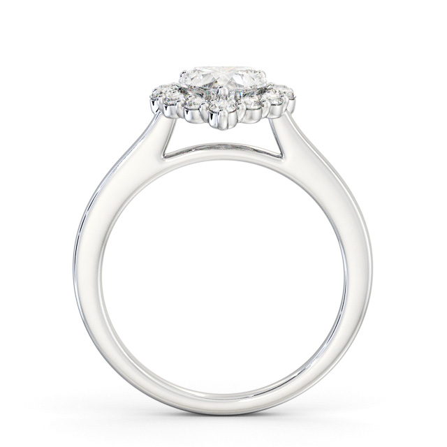 Halo Heart Diamond Engagement Ring Palladium - Annemie ENHE22_WG_UP