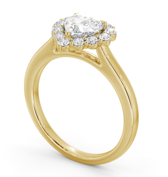 Halo Heart Diamond Elegant Style Engagement Ring 18K Yellow Gold ENHE22_YG_THUMB1 