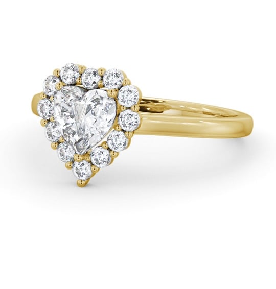 Halo Heart Diamond Elegant Style Engagement Ring 18K Yellow Gold ENHE22_YG_THUMB2 