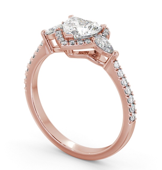 Halo Heart with Pear Diamond Engagement Ring 9K Rose Gold ENHE23_RG_THUMB1