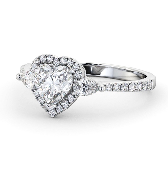  Halo Heart Diamond Engagement Ring 9K White Gold - Gilmore ENHE23_WG_THUMB2 