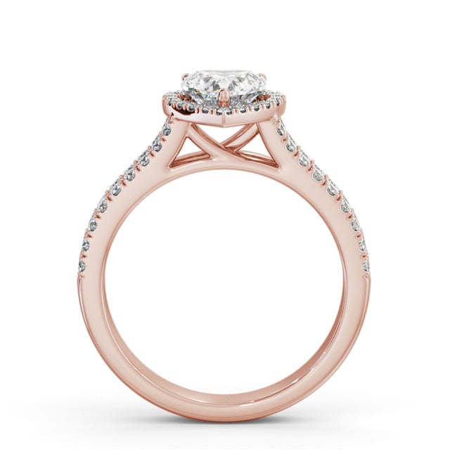 Halo Heart Diamond Engagement Ring 9K Rose Gold - Lael ENHE24_RG_UP