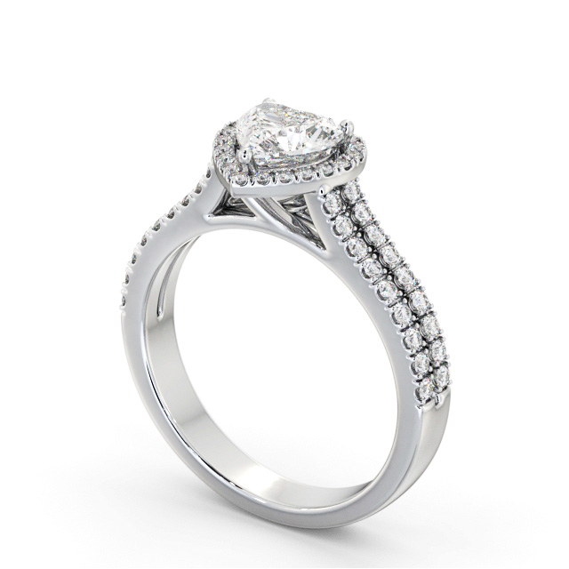 Halo Heart Diamond Engagement Ring Palladium - Lael ENHE24_WG_SIDE