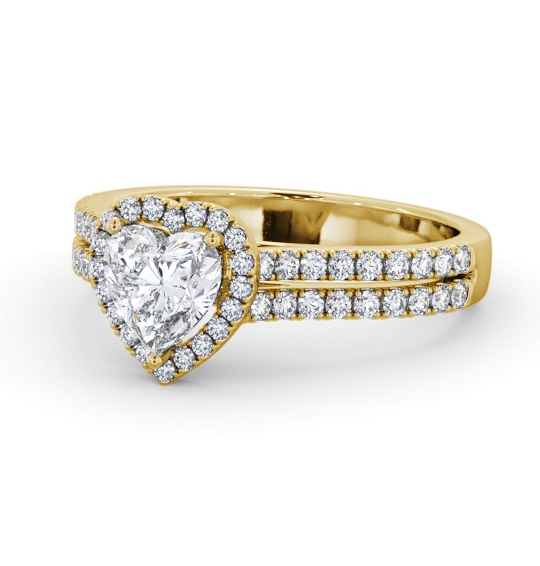  Halo Heart Diamond Engagement Ring 9K Yellow Gold - Lael ENHE24_YG_THUMB2 