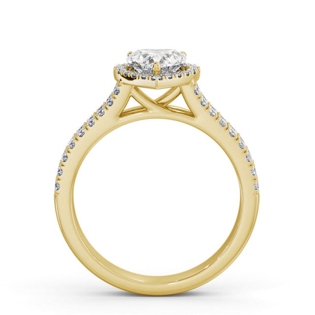 Halo Heart Diamond Engagement Ring 18K Yellow Gold - Lael ENHE24_YG_UP