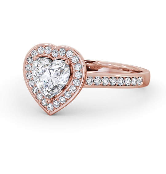 Heart Diamond with A Channel Set Halo Engagement Ring 9K Rose Gold ENHE25_RG_THUMB2 