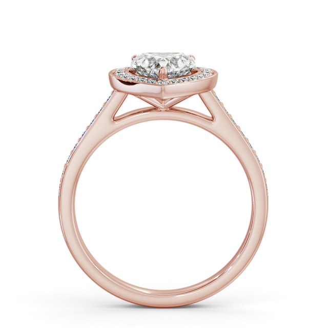 Halo Heart Diamond Engagement Ring 9K Rose Gold - Tasmin ENHE25_RG_UP