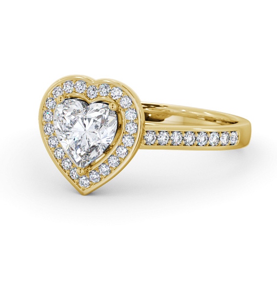 Heart Diamond with A Channel Set Halo Engagement Ring 18K Yellow Gold ENHE25_YG_THUMB2 