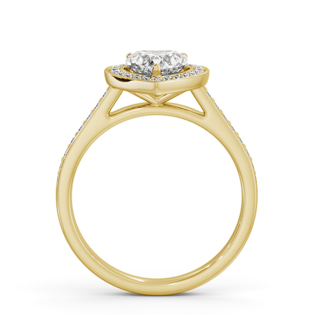 Halo Heart Diamond Engagement Ring 18K Yellow Gold - Tasmin ENHE25_YG_UP