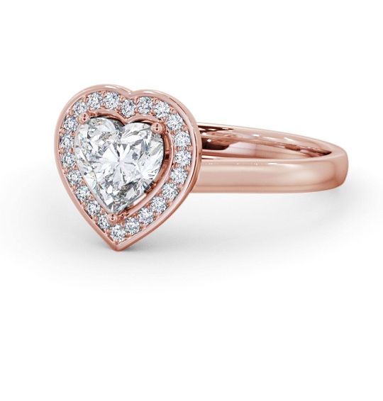 Heart Diamond with A Channel Set Halo Engagement Ring 18K Rose Gold ENHE26_RG_THUMB2 