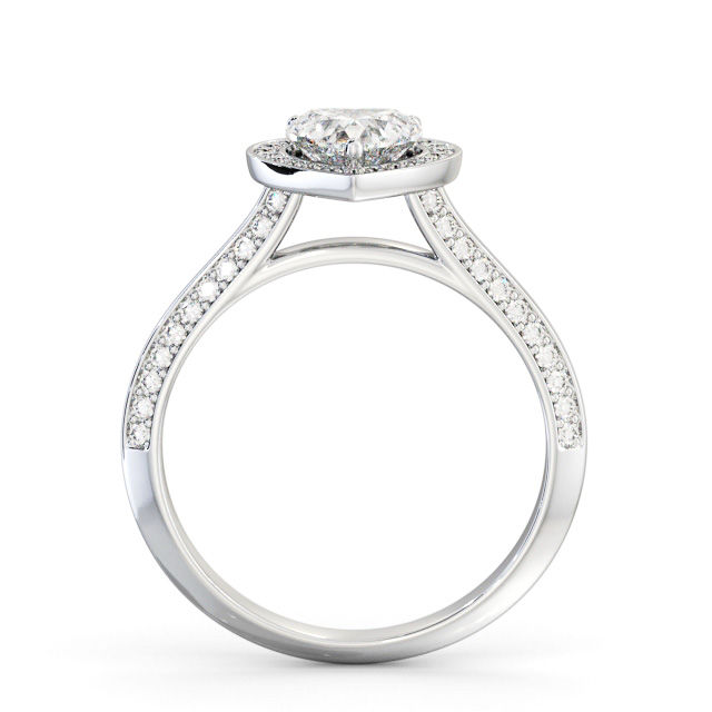 Halo Heart Diamond Engagement Ring Palladium - Libbie ENHE28_WG_UP