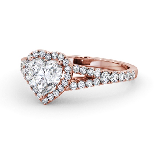  Halo Heart Diamond Engagement Ring 18K Rose Gold - Castillo ENHE29_RG_THUMB2 