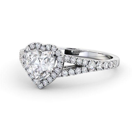  Halo Heart Diamond Engagement Ring 9K White Gold - Castillo ENHE29_WG_THUMB2 