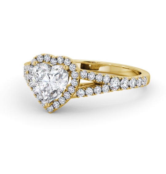  Halo Heart Diamond Engagement Ring 9K Yellow Gold - Castillo ENHE29_YG_THUMB2 