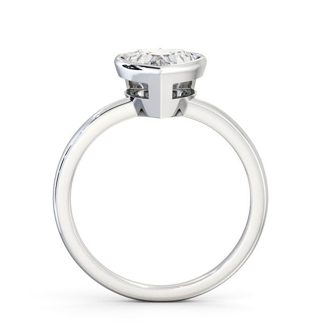 Heart Diamond Engagement Ring 18K White Gold Solitaire - Deri ENHE2_WG_UP