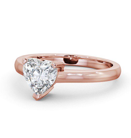  Heart Diamond Engagement Ring 18K Rose Gold Solitaire - Sanna ENHE3_RG_THUMB2 