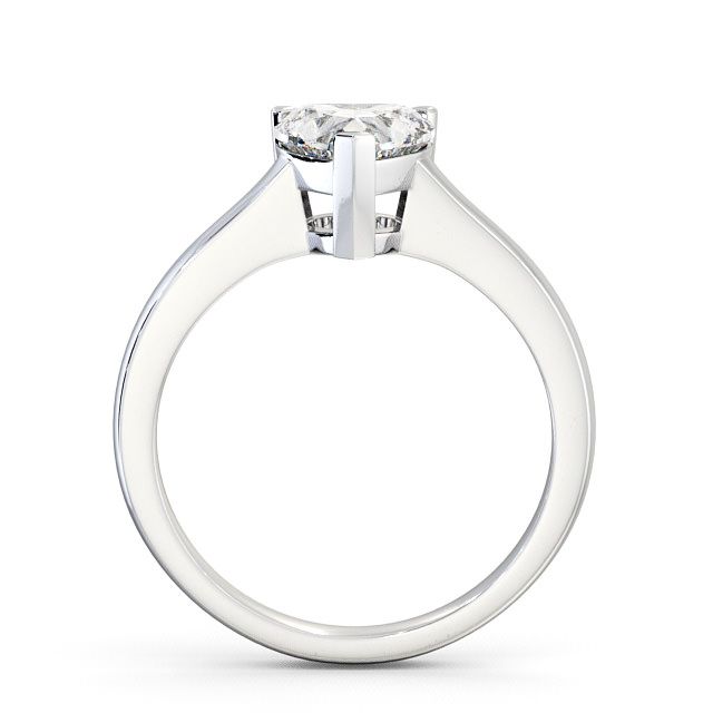 Heart Diamond Engagement Ring 18K White Gold Solitaire - Sanna ENHE3_WG_UP