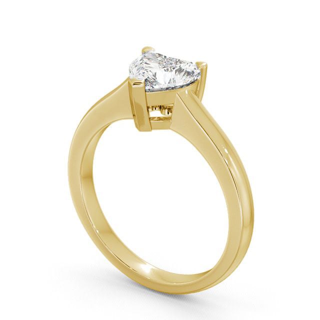 Heart Diamond Engagement Ring 18K Yellow Gold Solitaire - Sanna