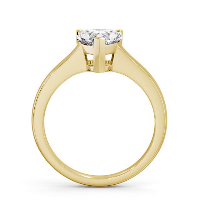Heart Diamond Engagement Ring 18K Yellow Gold Solitaire - Sanna ENHE3_YG_UP
