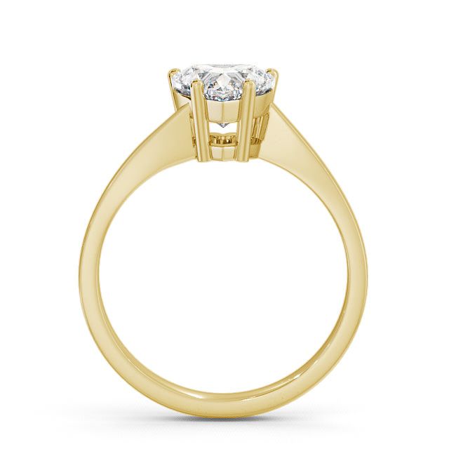 Heart Diamond Engagement Ring 18K Yellow Gold Solitaire - Zelah ENHE4_YG_UP