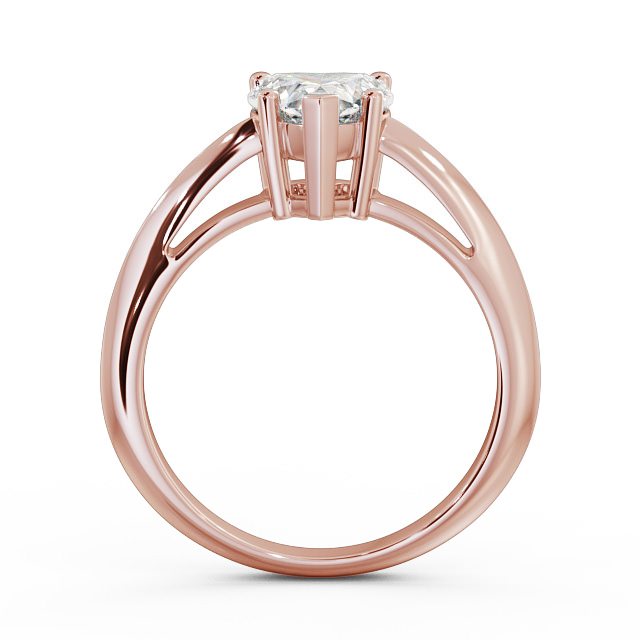 Heart Diamond Engagement Ring 18K Rose Gold Solitaire - Caitlin ENHE5_RG_UP