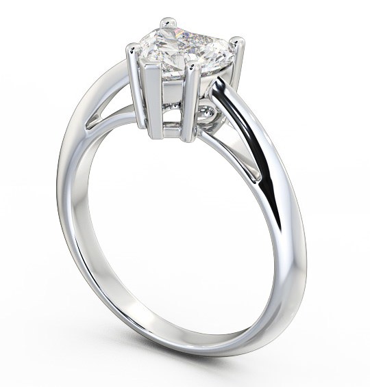  Heart Diamond Engagement Ring 9K White Gold Solitaire - Caitlin ENHE5_WG_THUMB1 