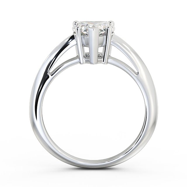 Heart Diamond Engagement Ring 9K White Gold Solitaire - Caitlin ENHE5_WG_UP