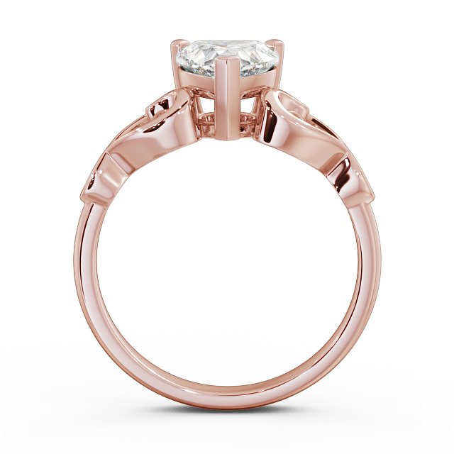 Heart Diamond Engagement Ring 9K Rose Gold Solitaire - Jenina ENHE6_RG_UP