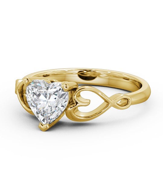  Heart Diamond Engagement Ring 18K Yellow Gold Solitaire - Jenina ENHE6_YG_THUMB2 